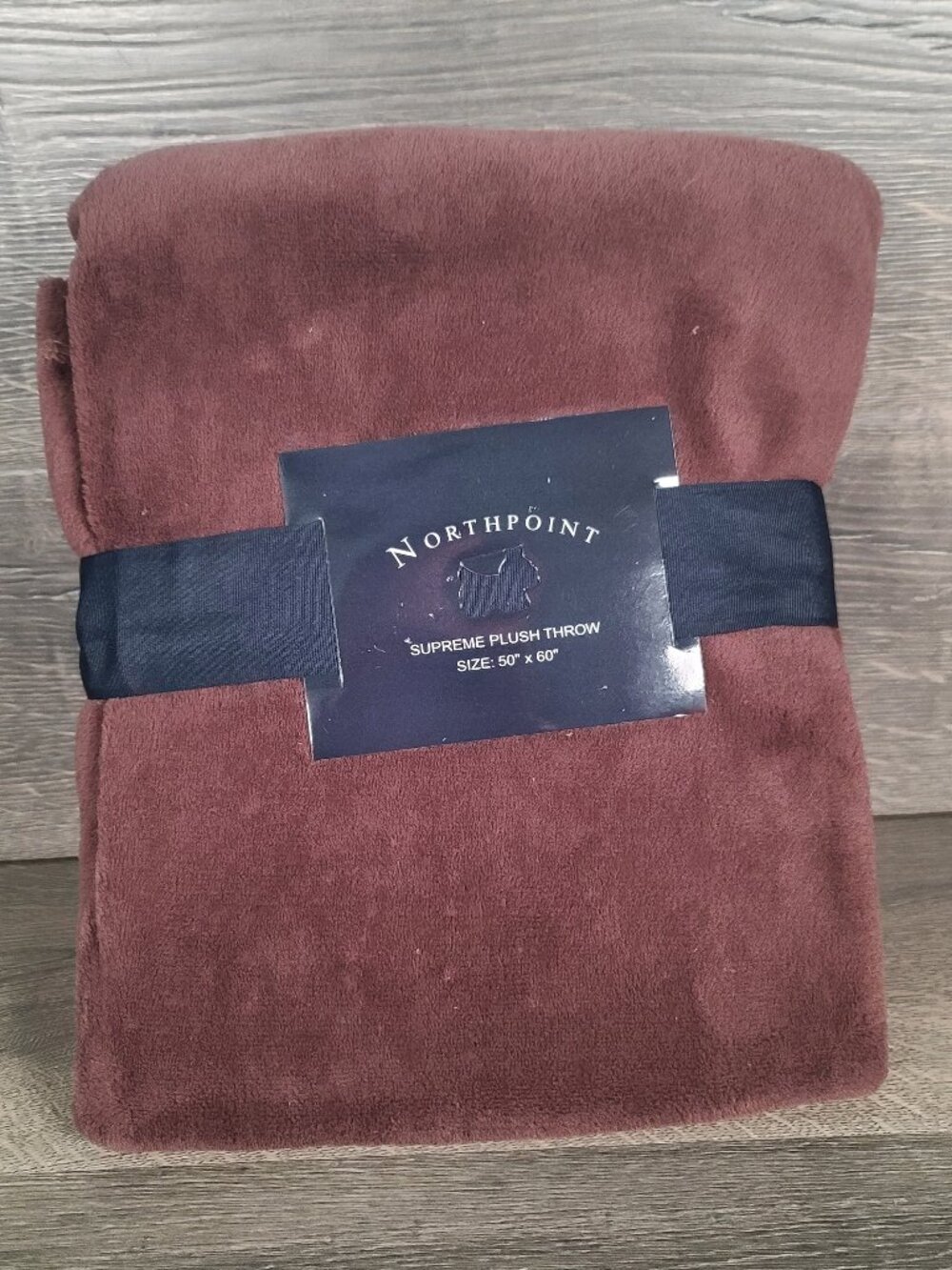 New North Point Supreme Plush Throw 50 x 60 Brown